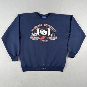 Y2K 2001 Syracuse University Sweatshirt Men’s‎ Medium Blue Champion Football
